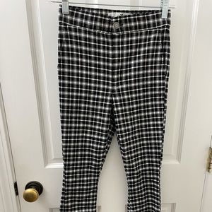 black and white plaid pants from hollister